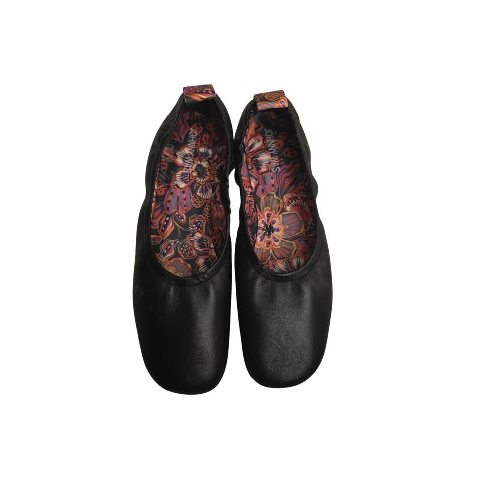 Johnny Was Jade Ballet Flats Womens Size 9.5 Black Leather Shoes - Picture 2 of 8